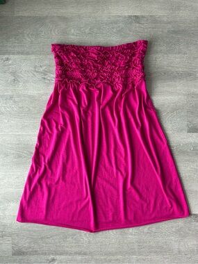 Xhilaration Y2K Magenta Smocked Tube Dress Babydoll